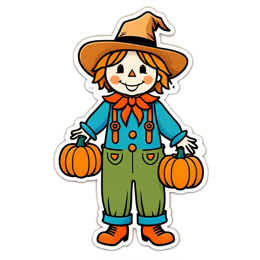 scarecrow pumpkins SVG PNG design
