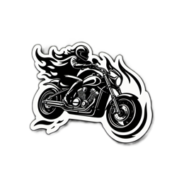 motorcycle rider flames SVG PNG design with clean design elements