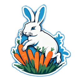 carrots bunny SVG PNG design with clean design elements