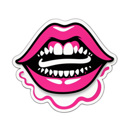 artstickers pinklips SVG PNG design with clean design elements