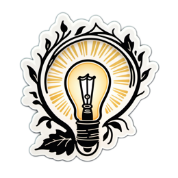 lightbulb nature SVG PNG design with clean design elements