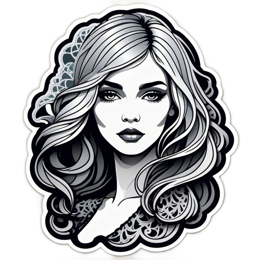 illustration blackwhite portrait SVG PNG design