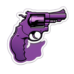 sticker purplegun SVG PNG design with clean design elements