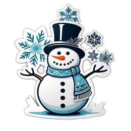 snowman SVG PNG design with clean design elements