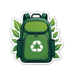 recycling backpack SVG PNG design