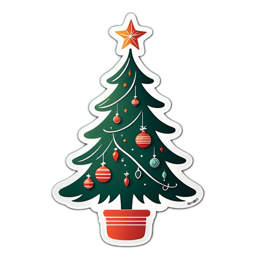 christmas tree decorations SVG PNG design with clean design elements