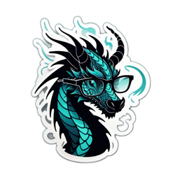 dragon glasses SVG PNG design with clean design elements