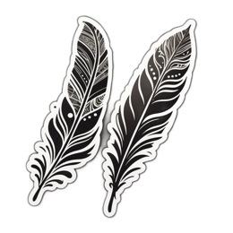 stickers feathers SVG PNG design