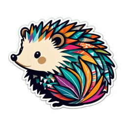 artistic hedgehog SVG PNG design with clean design elements