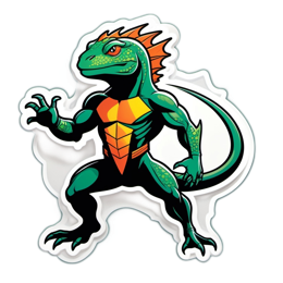 character lizard SVG PNG design with clean design elements