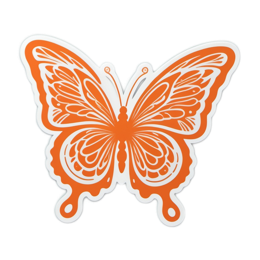 butterfly orange SVG PNG design with clean design elements