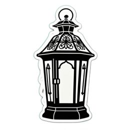 lantern black SVG PNG design with clean design elements