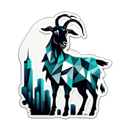 geometric goat SVG PNG design