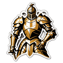 knight illustration SVG PNG design with clean design elements