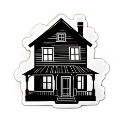 house black and white SVG PNG design