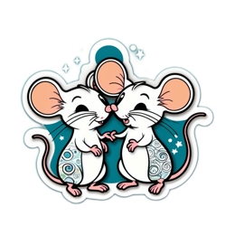 cute cartoon mice SVG PNG design with clean design elements