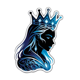 queen sticker SVG PNG design with clean design elements