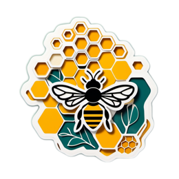 beautiful bee honeycomb SVG PNG design