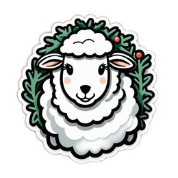 sheep holidaydecor SVG PNG design with clean design elements
