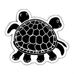turtle funny sticker SVG PNG design with clean design elements