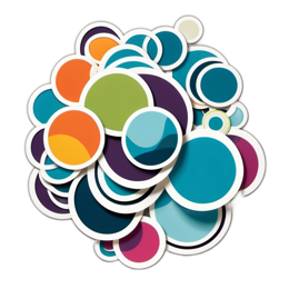 stickers colors shapes SVG PNG design with clean design elements