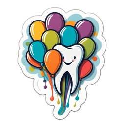 tooth balloons SVG PNG design