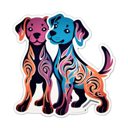 dogs vibrant SVG PNG design