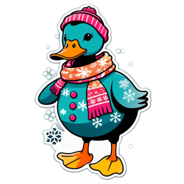 winter duck SVG PNG design