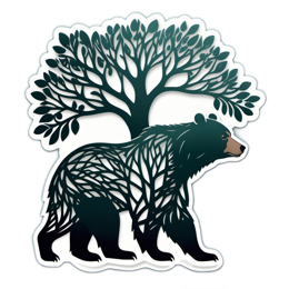 bear tree SVG PNG design