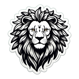sticker lion SVG PNG design with clean design elements