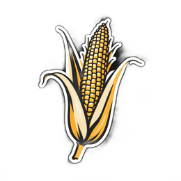 corn sticker SVG PNG design with clean design elements