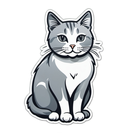 cute drawing cat SVG PNG design with clean design elements