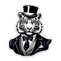 tiger artistic illustration SVG PNG design with clean design elements