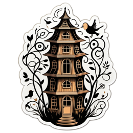 house birds SVG PNG design with clean design elements