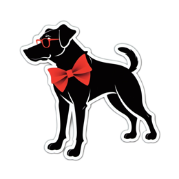 dog bowtie glasses SVG PNG design