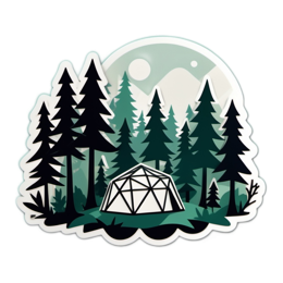 forest geodesic dome SVG PNG design