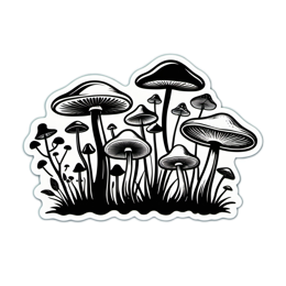 mushrooms stickers botanical SVG PNG design