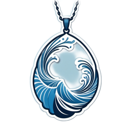 wave jewelry SVG PNG design with clean design elements