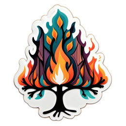 fire tree flames SVG PNG design