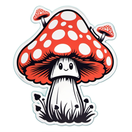 fantasy mushroom sticker SVG PNG design