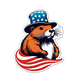 united states flag sticker SVG PNG design with clean design elements