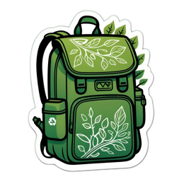 bag nature SVG PNG design with green floral elements