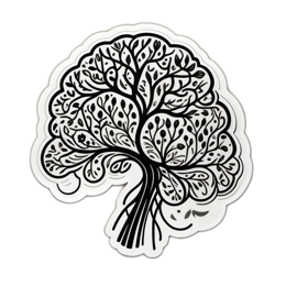 black white tree SVG PNG design with clean design elements
