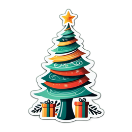 tree gifts SVG PNG design with clean design elements