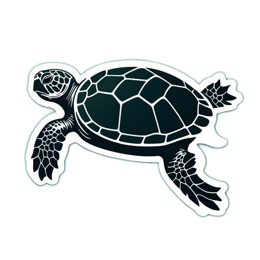 turtle decal SVG PNG design with clean design elements