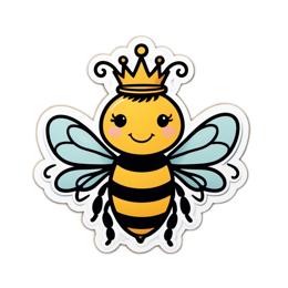 bee queen sticker SVG PNG design