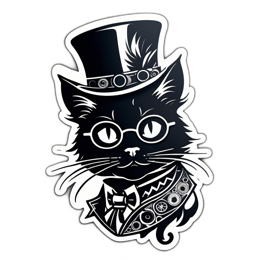 fancy cat SVG PNG design with clean design elements