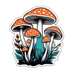 fungi children SVG PNG design with clean design elements