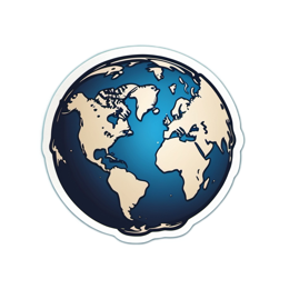world map SVG PNG design with clean design elements