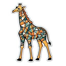 artsy giraffe SVG PNG design with clean design elements
